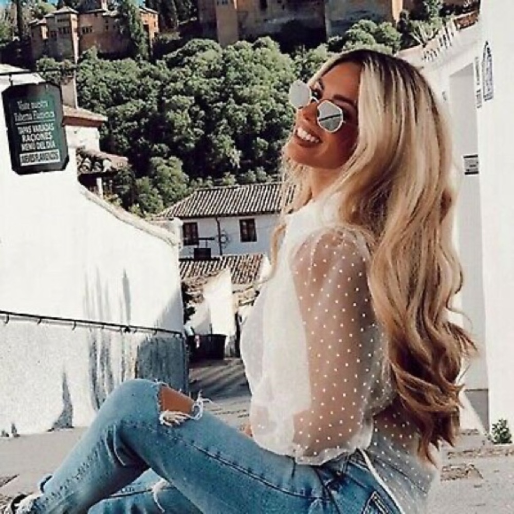 Zara mesh blouse